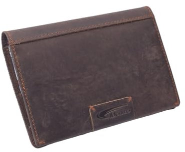Menzo Reisepasshülle aus echten Leder Reisepassetui Passport Reisepasshülle Reisebrieftasche (Marrone)