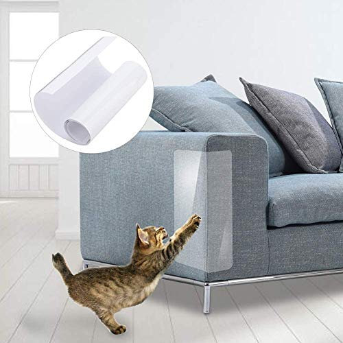 Wifehelper 2 Stücke Sofa Schutz Katze Anti-Scratch Aufkleber Schutz Möbel Kratzschutz Matte Stop Kratzen Katzen Möbel Defender(L)