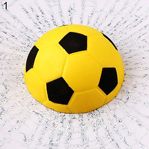 Porfeet Car Sticker, 3D Baseball Football Tennis Ball Hits Car Body Car Stickers Auto Window Decals Yellow + Black Football One Size