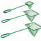 3 PCS Aquarium Fish Net Supplies Skimmer Net Green with Plastic Handle for Netting Small Fish Tank Cleaning Gear Portable Lightweight Catch Easy - 3/4/6 inch