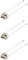 3er Set WireThinX G9 Lampenfassung mit Zwillingslitze max. 500 W/250 V (AC), 0,15 m Kabel, Keramik/Silikon