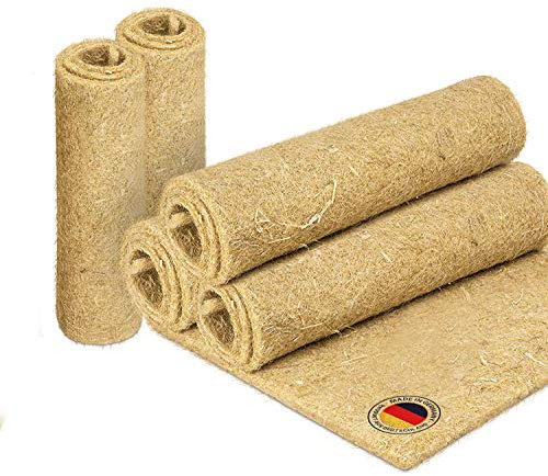 Veddelholzer 5 Hanfmatten für Nager Kaninchen Käfige & Gehege von Meerschweinchen Hamstern. Nagerteppich aus Hanf. Zubehör für Käfige Höhlen & Schlafplätze für Kleintiere Kaninchenstall Hasenstall
