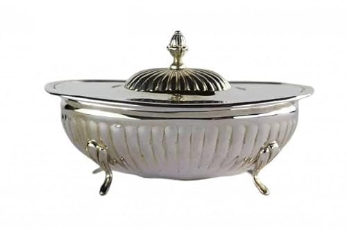 DASSI argento - zuccheriera ovale barchetta con 4 piedini in argento 800