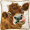 Bothy Threads Gobelin-Stickkissen Set Moo Stickbild gedruckt