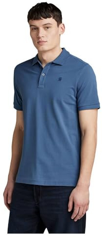 G-Star Men's Dunda Slim Polo , Blue (vintage indigo D11595-5864-G278), XS