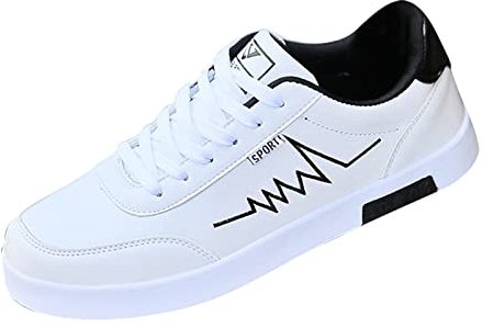 Scarpe da Corsa Uomo Scarpe Uomo estive Bianche Pelle Scarpe Uomo Cerimonia Stivali Uomo Pelle di Serpente 2023 Sneakers Uomo Bianco-m 8.99