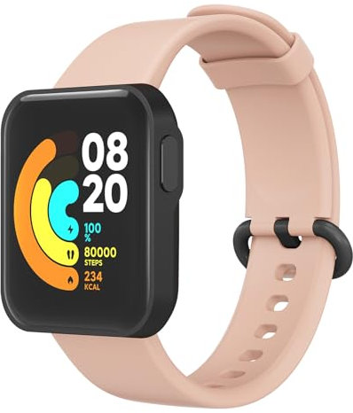Mugust Correa para Xiaomi Mi Watch Lite/Redmi Watch Lite Mujer Hombre,Silicona Coloridos Recambio Suave Pulseras de Repuesto para Redmi Watch/Xiaomi Mi Watch Lite(Rosa)