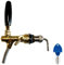 tsingseen life Robinet réglable pour bière Inclus Robinet pour bière, régulateur de débit, Robinet G5 / 8 avec Manche chromé (Couleur: Or)