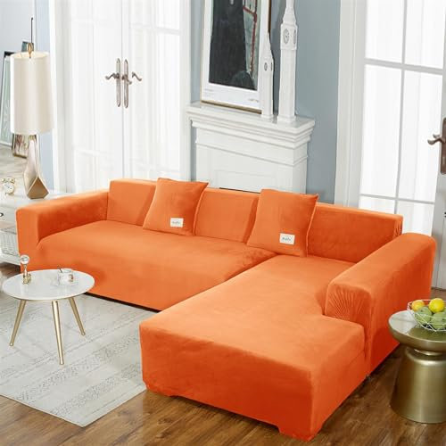Sofahusse Samt Stretch Bezug Sitzkissen Hussen Abdeckung Möbelschutz Stretch Couch Schonbezug Für Ecksofa L Förmig Sofa U Förmig Sofa,014,90 * 140CM