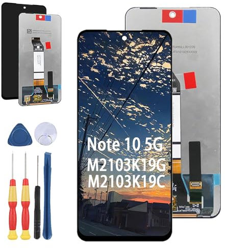 Yuxyiony Repuesto de LCD Pantalla para Xiaomi Redmi Note 10 5G M2103K19G M2103K19C LCD Display Repair Screen y Accesorios de Herramientas de Repuesto.