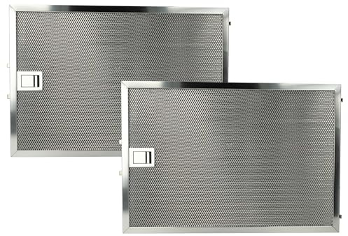 vhbw 2x Metal Grease Filter compatible with Miele DA5294W (2006-2013) Extractor Fan - 36.8 x 25.4 x 0.9cm stainless steel