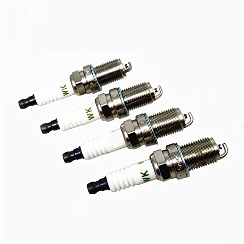 4 Stück Nickellegierung Zündkerze/Fit für VW Multivan V 2.0 Golf V 1.4 16V 2.0 GTI 2.0 1.6 1.4 FSI Golf VI 1.6 BKR6E Zündkerze Solides Terminal