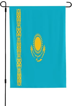 Bandiera del Kazakistan Spring Garden Flag - Bandiere vivaci da cortile per esterni, decorazione perfetta per esterni primaverili e decorazioni per cortile pasquale