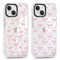 ZhuoFan 2 Pièces Coque pour iPhone 14/iPhone 13 6,1, Motif Mignon Noeud Papillon Rose Dessin Étui Aesthetic Transparente Silicone Housse de Téléphone Protection Cute Case Cover Fille Femme, 11