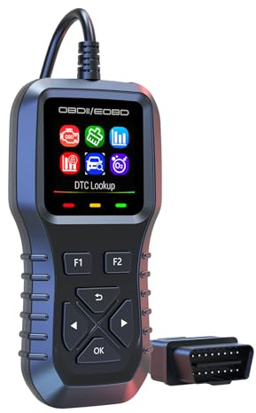 AMHVMU K1 OBD2 Diagnosegerät Auto, Motor-Fehlercode Auslesen & Löschen mit One-Click, Universal KFZ Scanner für EOBD/OBDII Fahrzeuge ab 2000, Motorkontrollleuchte Ausschalten, Plug & Play