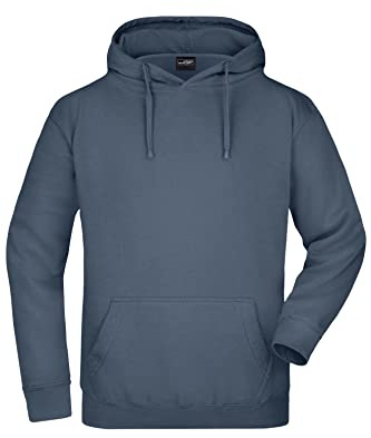 James & Nicholson Kapuzensweatshirt - Hochwertiger Freizeit-Sweat mit Kapuze und Kängurutasche | Farbe: carbon | Grösse: S