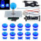 SJ@JX Arcade Game LED DIY Kit Mechanical Keyboard Switch Arcade LED Button Joystick Controller Zero Delay USB Encoder for PC MAME Retropie Jamma