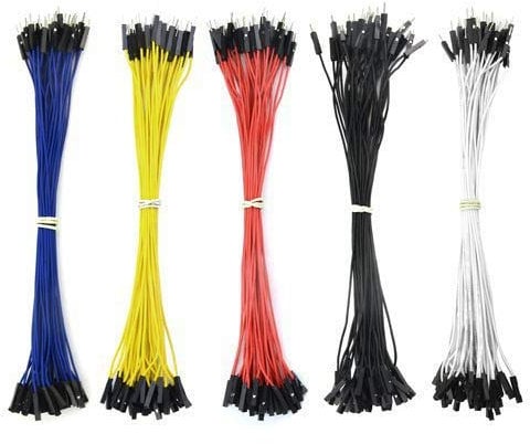 BGTXINGI 150PCS 5 Colors 1Pin 2.54mm Female to Male Breadboard Jumper Wire PVC Soldering Brushless Motor Double-end Tinning Connector Cable(PCB Jump Circuit Board Cable Wire Set) 200mm