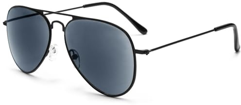 VEVESMUNDO Herren Lesebrille Sonnenlesebrille Metall Sonnenschutz Sonnenbrille Getönt Lesehilfe mit Etui (Schwarze Sonnenlesebrille, 3.0)