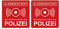 Aufkleber Alarmanlage Weiterschaltung zur Polizei Hinweis Rot Alarmgesichert 5 x 5 cm Witterungs- und UV-Beständig (2)