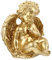 WINOMO Baby Engel Figur Dekofigur Kunstharz Figur Grab Engelfigur Engelchen Schutzengel Glücksengel Geschenkidee Polyresin Hauptdekoration Statue Goldene