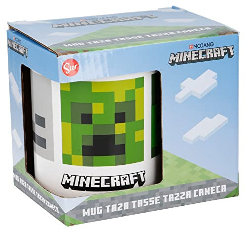 Taza de cerámica de 325 ml en caja regalo de Minecraft