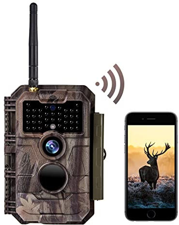 Wildlife Camera WiFi Bluetooth,32MP 1296P Game & Trail Camera With Night Vision Motion Activated, No Glow 940nm IR LEDs,IP66 Waterproof Garden Camera Trap for Wildlife Monitoring & Home Security