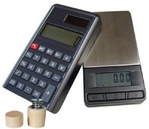 G&G PC+G 300 g/0,01 g + testvikt kalkylator & miniräknare (2 i 1) finvåg digital våg guldvåg myntskala (300 g x 0,01 g)