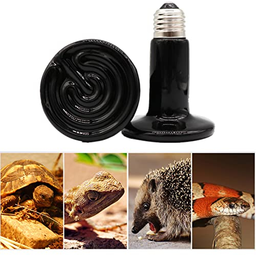 YouYuer 2PCS Wärmelampe Reptilien Terrarium Lampe Keramik Reptilien Heizlampe E27 Wärmestrahler Tiere für Schildkröte,Eidechse,Schlange,Spinne,Amphibien (100W)