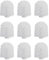 CASEWIND Ersetzbare 9er Set WC-Garnitur Ersatzbürsten, Toilettenbürste Ersatz Weiß Bürstenkopf Kunststoff für WC Toiletten Badezimmer Toilettenbürstenhalter