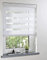My home store Day and Night Roller Blinds - Zebra Roller Blinds Double Layer Fabric Translucent or Blackout Vision Curtains for Windows and Doors (White, 154x165cm)