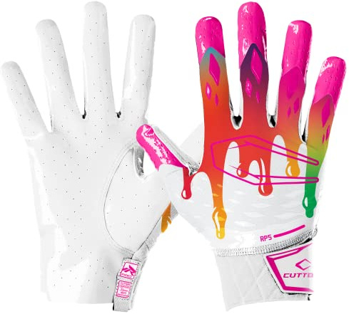 Cutters Rev Pro 5.0 Fußballhandschuhe, rutschfest, mit großem Empfänger, 1 Paar