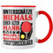 Trendation - Tischtennis Tasse Geschenk für Tischtennisspieler Lustiger Spruch Unterschätze Niemals Alten Mann mit Tischtennisschläger (Rot)