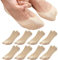 ILovDaisy 8 Paar Füßlinge Ballerina Socken Damen Atmungsaktiv Füsslinge, Unsichtbare Sneaker Socken No Show Rutschfeste Socken mit Siliconpad Kurze Socken Halbsocken Hautfarbe 36-40