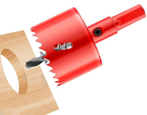 LEPEVNEY 1.97/50mm Hole Saw Cutter HSS Bi-Metal Hole Saw Drill Bit for Wood Plastic Aluminum, Electric Drill Tool for Drilling Wood Boards, Soft Metal Sheet, Drywall and Plastic (2 Inch)