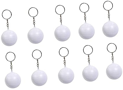 INOOMP 10st Volleyball-anhänger Sportparty-souvenir Schlüsselbund Kugelschlüsselhalter Stress-schlüsselanhänger Strumpffüller Weiß Pu Hängender Schlüsselanhänger Mädchen Taschen