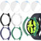Jvchengxi 4+4Stück Schutzhülle für Samsung Galaxy Watch 6 44mm, Hart PC Bumper Schutz Hülle + Glas Displayschutz Kratzfest Schutzfolie (44mm, Schwarz+MitternachtsBlau+OffiziellesGrün+Klar)