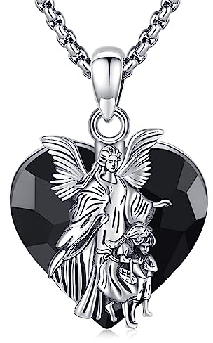 Heiliger Michael/St Christophorus/St Sebastian/Guadalupe/Schutzengel-Halskette für Männer und Frauen, 925er Sterlingsilber Schutzpatron-Medaille Anhänger Religiöser Amulett Talisman Schmuck Geschenke