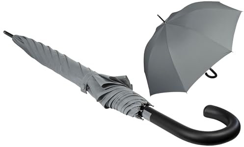 iX-brella First Class XL Fiberglas Automatik Stockschirm 110 cm überschlagfähig - Grey
