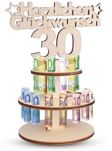 TAKUZA Originelle Geldgeschenke Geburtstag 30 Holz, Geldgeschenke Geburtstag 30 mann, Geldgeschenk zum 30. Geburtstag Frau, Geldgeschenk 30. Geburtstag Mann, 30 Geldgeschenk, Witzige Geschenkideen
