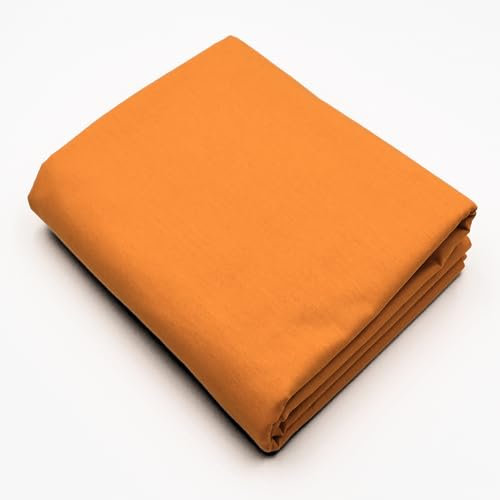 Stoff Virginia Tex, Meterware, Baumwollstoff 100%, große Breite 240 cm, Baumwollstoff 100% Oeko -Tex Standard 100 Unifarben zum Nähen (Orange 24, 200 cm)
