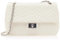 Karl Lagerfeld Paris Damen Agyness Large Shoulder Bag Umhängetasche, Winter White/Silver Legacy