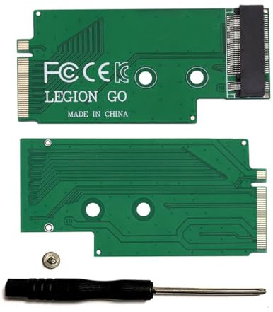 Für Legion Go SSD Adapter, Modifiziertes Transfer Board für Legion Go SSD Speicherkartenadapter für NVME M.2 2242 bis 2280 Festplattenkarte Zubehör (Grün)