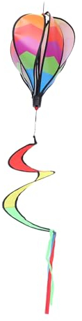 Supvox Luftballon Heißluftballon Anhänger Regenbogen Windmühle Garten Dekoration Outdoor Party Ornament Hängekunst
