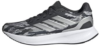 adidas Unisex Kids RUNFALCON 5 Shoes Junior, Silver Pebble/Silver Metallic/Carbon, 4 UK