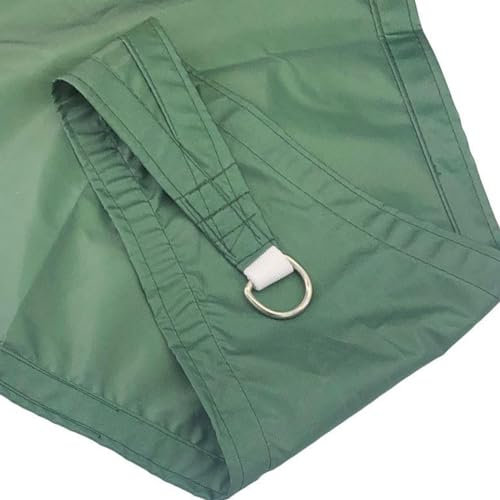 ENEN Toldo Vela de Sombra Triangular Impermeable Toldo Vela, Exterior Terraza Protección Rayos UV Resistente Toldo Vela con Ojales y Cuerda para Jardín, Balcon (Verde Oscuro,2.4x2.4x2.4m)