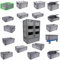 Hesselink Eurobox 40x30x17 cm, Handgriffe offen, stapelbar, 15,9 Liter, grau, lebensmittelecht, Eurobehälter kombinierbar mit Deckel