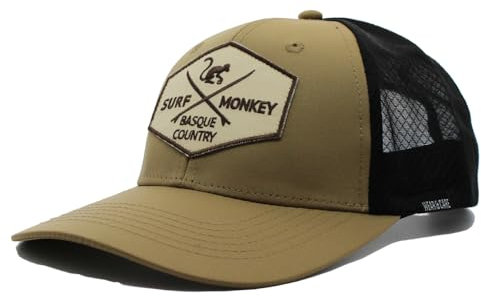 Surf Monkey Gorra Deportiva Talla Única - Banda para el Sudor (FR/ES, Letras, Talla única, Arena)