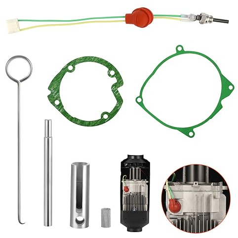 GEAREVER Diesel Standheizung Glühkerze Dichtung und Glühkerzenschlüssel, Keramik Reparatursatz Kompatibel mit 12V 2KW 5KW 8KW Eberspacher Auto Heizung Lufterhitzer, Standheizung Zubehör Ersatzteile