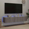 Canditree Ensemble Meubles TV Suspendu avec Lumières LED, Meuble TV Mural avec Rangement, étagère TV Flottante 160cm (Sonoma Gris)